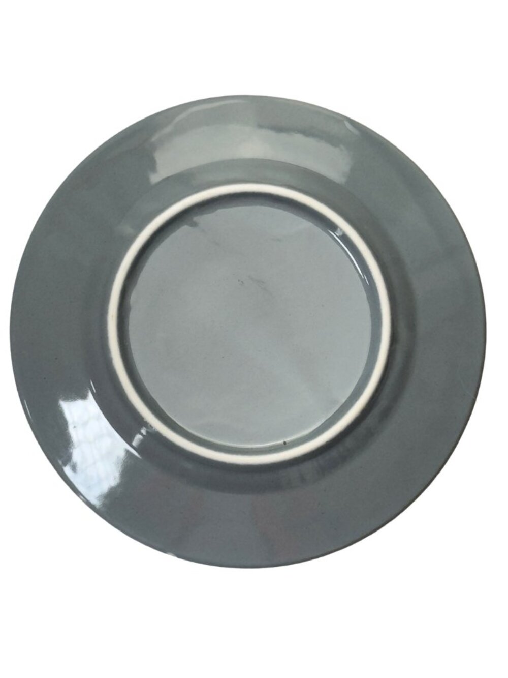 Walküre Gray Bread Plate With Silver Rim 7.5-Inch Diameter - Picture 2 of 7
